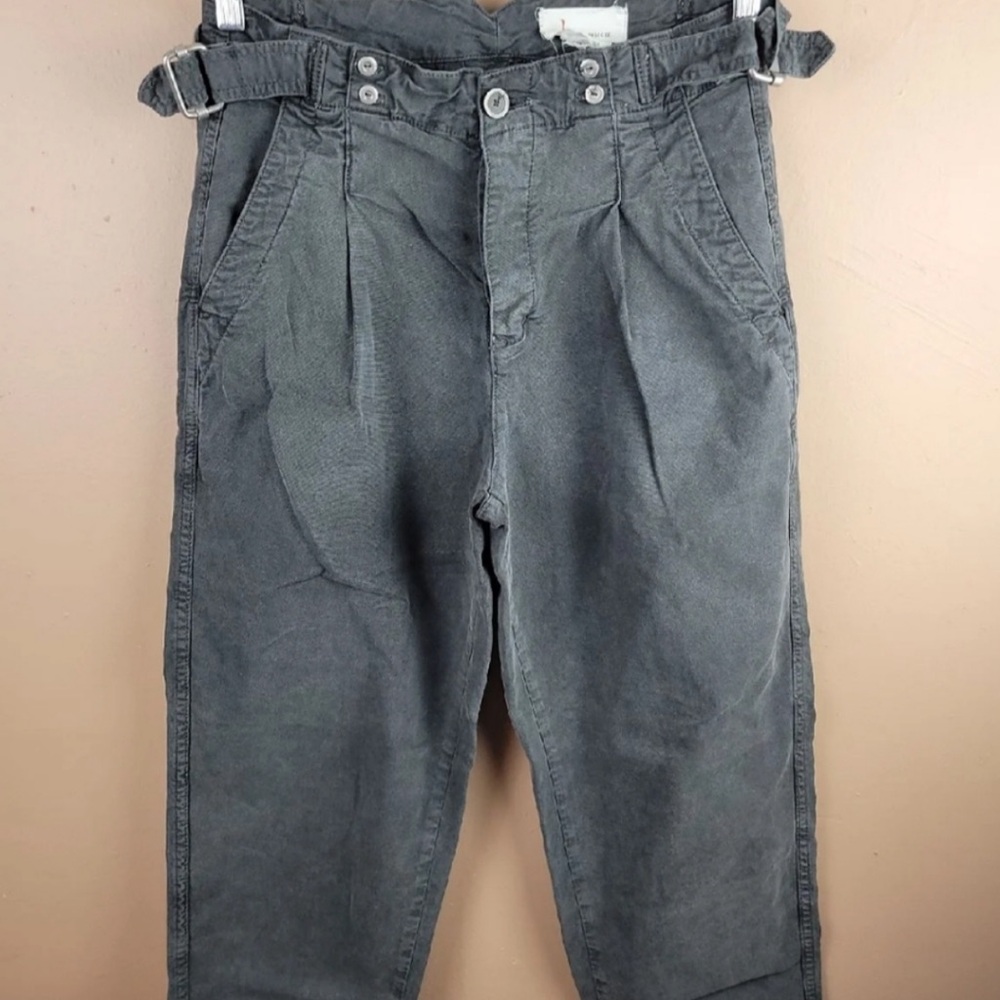 High-waisted Anthropologie Charcoal Pants